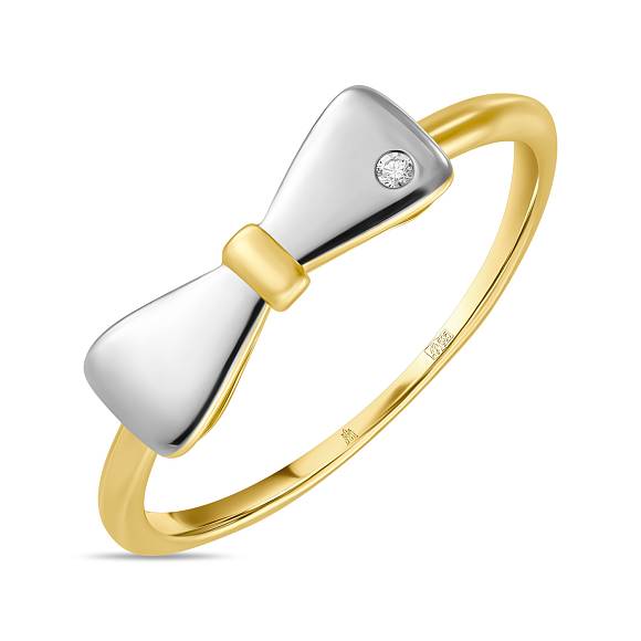 Кольцо с бриллиантом, золото 585 по цене от 14 595 руб - купить кольцоR01-33973 с доставкой в интернет-магазине МЮЗ